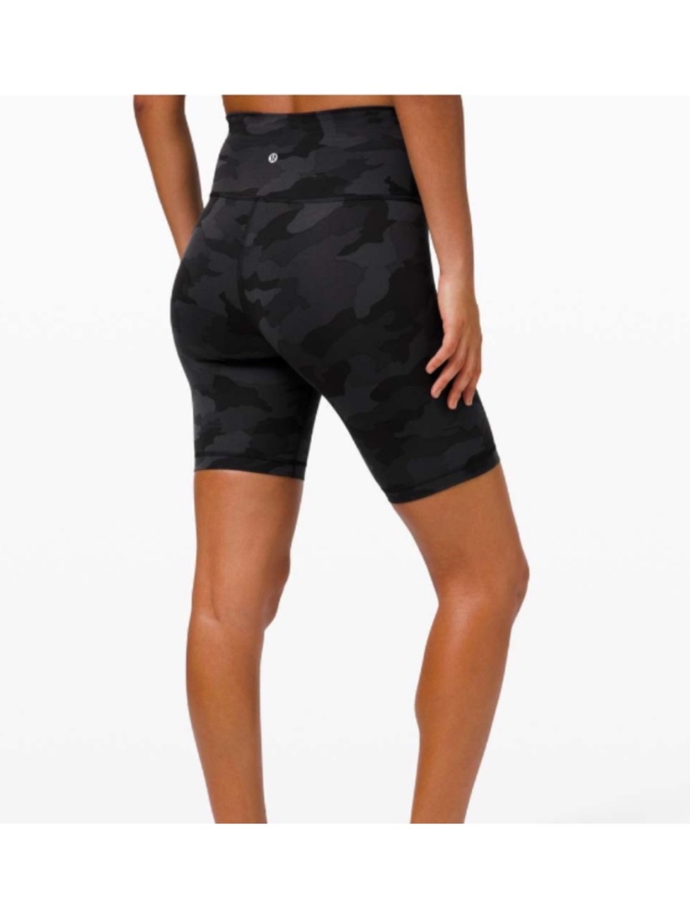 Lululemon Wunder Train High Rise Short 8" Heritage 365 Camo Deep Coal Multi